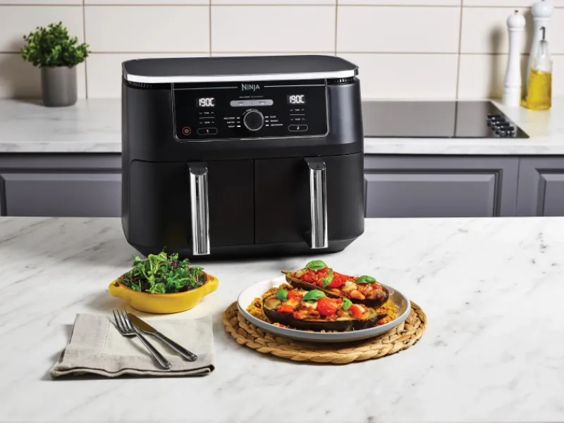 Heißluftfritteuse Foodi Max AF400EU Dual Zone Schwarz Haushaltsgeräte