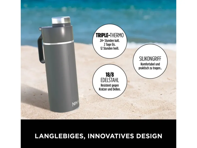Outlet Trinkflasche Thirsti DW1801EUUKGY 530 ml Grau Haushaltsgeräte