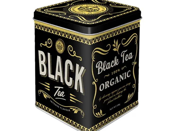 Nostalgic-Art Teedose Black Tea 9,5 x 7,5 x 7,5 cm Schwarz
