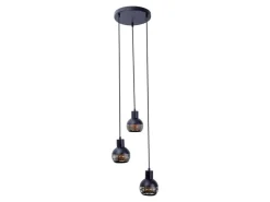 Discount Näve Pendelleuchte Casco Schwarz Ø 25 cm x 120 cm 3er-Set