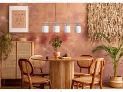 Best Näve Pendelleuchte Maron Natur 140 cm x 71,5 cm x 12 cm 4er-Set