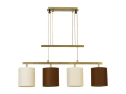 Hot Näve Pendelleuchte Tilde 4-flammig Braun-Beige