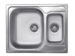 Hot OBI Einbauspüle Quadra Duo 62 Edelstahl eckig