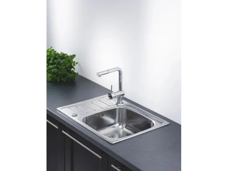 Clearance OBI Einbauspüle Quadra Single 65 Edelstahl eckig