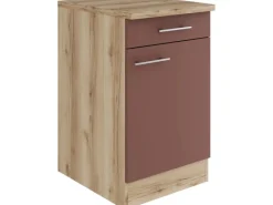 Best Bari407 Küchen-Unterschrank 50 cm Rostrot Küchenschränke