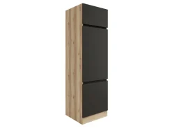 Clearance Optifit Hochschrank f. Kühlschrank 60x206,8x57cm Noah420 Anthra. WildEiche NB Anthrazit