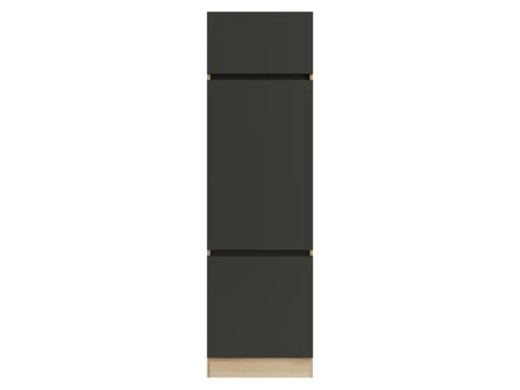 Clearance Optifit Hochschrank f. Kühlschrank 60x206,8x57cm Noah420 Anthra. WildEiche NB Anthrazit