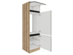 Clearance Optifit Hochschrank f. Kühlschrank 60x206,8x57cm Noah420 Anthra. WildEiche NB Anthrazit