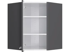 Best Optifit Küchen-Eckoberschrank Ingvar420 60/60cm x 70,4cm x 34,9cm Anthrazit/Matt