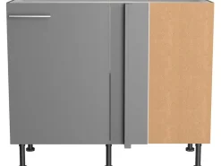 Best Optifit Küchen-Eck-Unterschrank Ingvar420 90/90cmx 57cmx 58,4cm Anthrazit Matt
