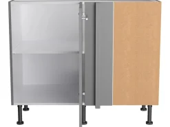 Best Optifit Küchen-Eck-Unterschrank Ingvar420 90/90cmx 57cmx 58,4cm Anthrazit Matt