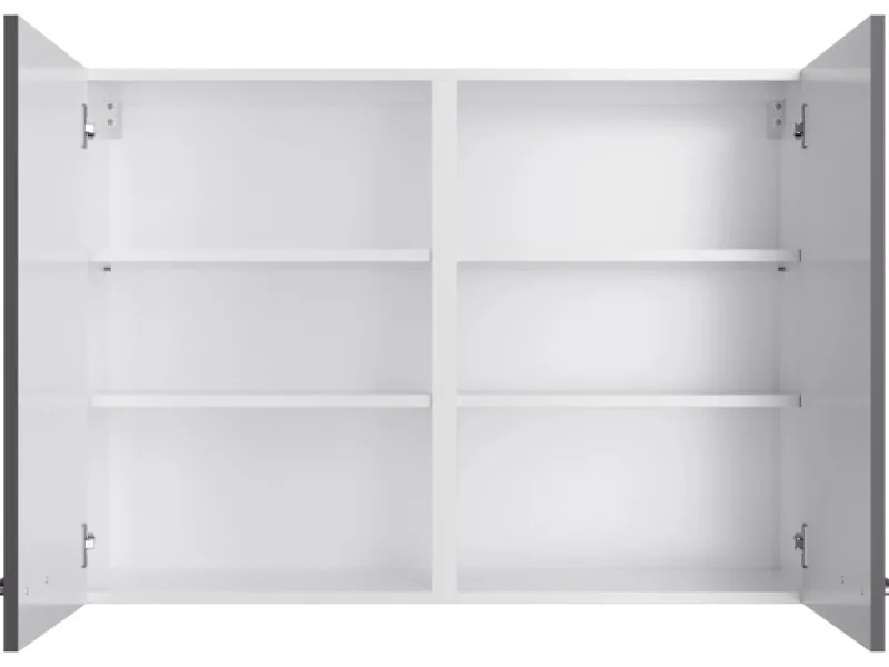 Best Küchen-Oberschrank Jonte984 100 x 70,4 x 34,9 cm Anthrazit-Wildeiche Küchenschränke