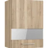 Best Küchen-Oberschrank mit Glassegment Erik290 50x70,4x34,9cm WildEiche Küchenregale|Küchenschränke