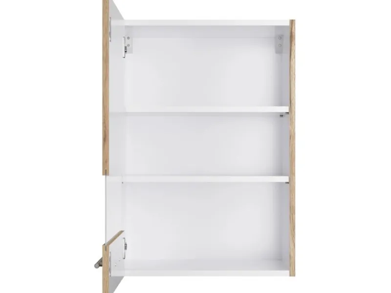 Best Küchen-Oberschrank mit Glassegment Erik290 50x70,4x34,9cm WildEiche Küchenregale|Küchenschränke