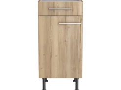 Best Küchen-Unterschrank Erik290 40 cm x 87 cm x 58,4 cm Wildeiche Küchenschränke