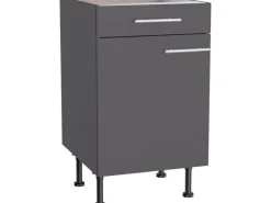 Best Küchen-Unterschrank Ingvar420 50 cm x 87 cm x 58,4 cm Anthrazit Matt Küchenschränke