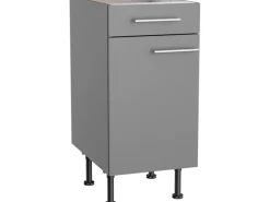 Best Küchen-Unterschrank Mats825 40 cm x 87 cm x 60 cm Basaltgrau Küchenschränke