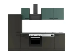 Best Optifit Küchenzeile KPVM 2742OE-9+ V405/M420 o. E-Geräte Steingr./Anthr. 270cm