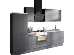 Best Optifit Küchenzeile Optikoncept Ingvar 270 cm Anthrazit