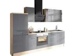 Sale Optifit Küchenzeile Optikoncept Jonte 270 cm Anthrazit-Wildeiche Nachb.