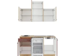 Sale Optifit Livorno290/Bari407 Miniküche 150 cm Wildeiche Nachbildung / Rostrot