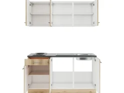 Clearance Optifit Livorno290 Miniküche 150 cm Wildeiche Nachbildung