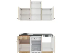 Livorno290 Miniküche 150 cm Wildeiche Nachbildung Miniküchen|Kochfelder