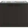 Sale Optifit Madrid420 Küchen-Spülenunterschrank 100 cm Anthrazit Matt