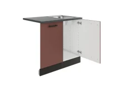Best Optifit Nizza407 Küchen-Spülenschrank-Set Rostrot
