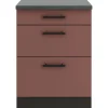 Best Nizza407 Küchen-Unterschrank 60 cm Rostrot Küchenschränke