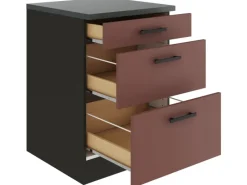 Best Nizza407 Küchen-Unterschrank 60 cm Rostrot Küchenschränke