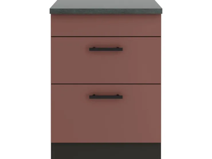 Sale Optifit Nizza407 Küchen-Unterschrank 60 cm Rostrot