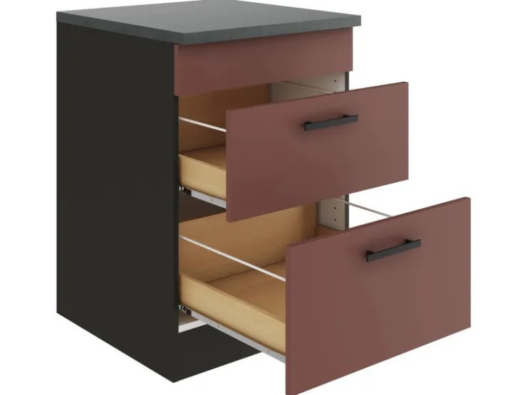 Sale Optifit Nizza407 Küchen-Unterschrank 60 cm Rostrot