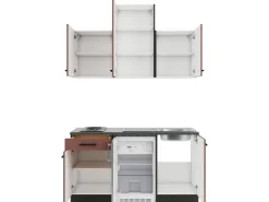 Discount Optifit Nizza407 Miniküche 150 cm Rostrot