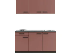 New Nizza407 Miniküche 150 cm Rostrot Miniküchen|Einbauküchen