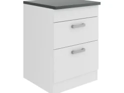 Best Optifit Oslo214 Küchen-Unterschrank 60 cm Feinstruktur Weiß