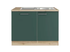 Best Optifit Savona405 Küchen-Spülenschrank-Set Steingrün