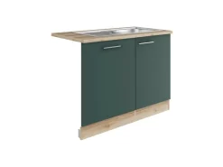 Best Optifit Savona405 Küchen-Spülenschrank-Set Steingrün
