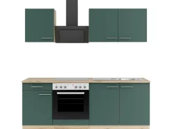 Sale Optifit Savona405 Küchenzeile 210 cm Steingrün