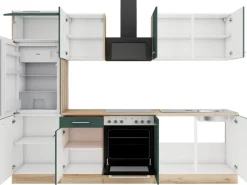 Sale Savona405 Küchenzeile 270 cm Steingrün Winkelküchen