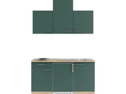 Best Optifit Savona405 Miniküche 150 cm Steingrün