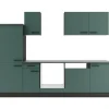 Sale Verona405 Küchenzeile 270 cm ohne E-Geräte Steingrün Kühlschränke