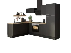 Best Optifit Winkelküche Optikoncept Ingvar ohne E-Geräte 270 cm Anthrazit