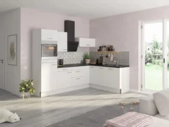 Sale Winkelküche Optikoncept Bengt 270 cm Weiß Winkelküchen|Kühlschränke