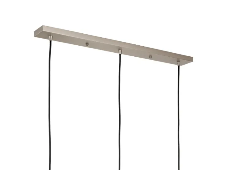 Clearance Orion Lightstyle Deckenbaldachin 3 Auslässe 70 cm x 8 cm Silber