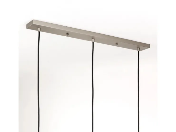 Clearance Orion Lightstyle Deckenbaldachin 3 Auslässe 70 cm x 8 cm Silber