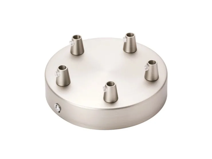 New Orion Lightstyle Deckenbaldachin 5 Auslässe Ø 120 mm Silber