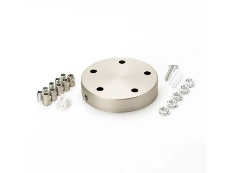 New Orion Lightstyle Deckenbaldachin 5 Auslässe Ø 120 mm Silber