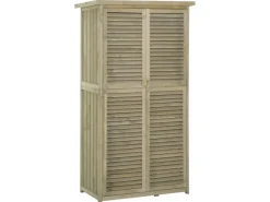 Discount Gartenschrank mit Asphaltdach 4 Fächer 87 x 46,5 x 160 cm Töpfe