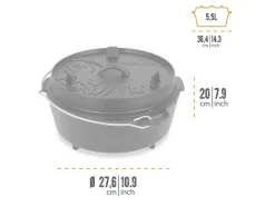 Petromax Herde|Töpfe<Dutch Oven FT6 Schwarz mit Standfüßen 5,5 l